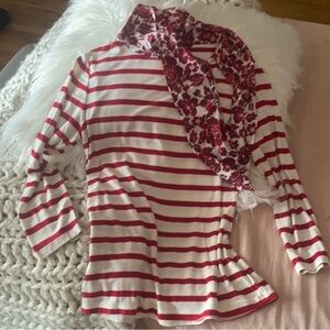 Brooks Brothers Red Floral Scarf